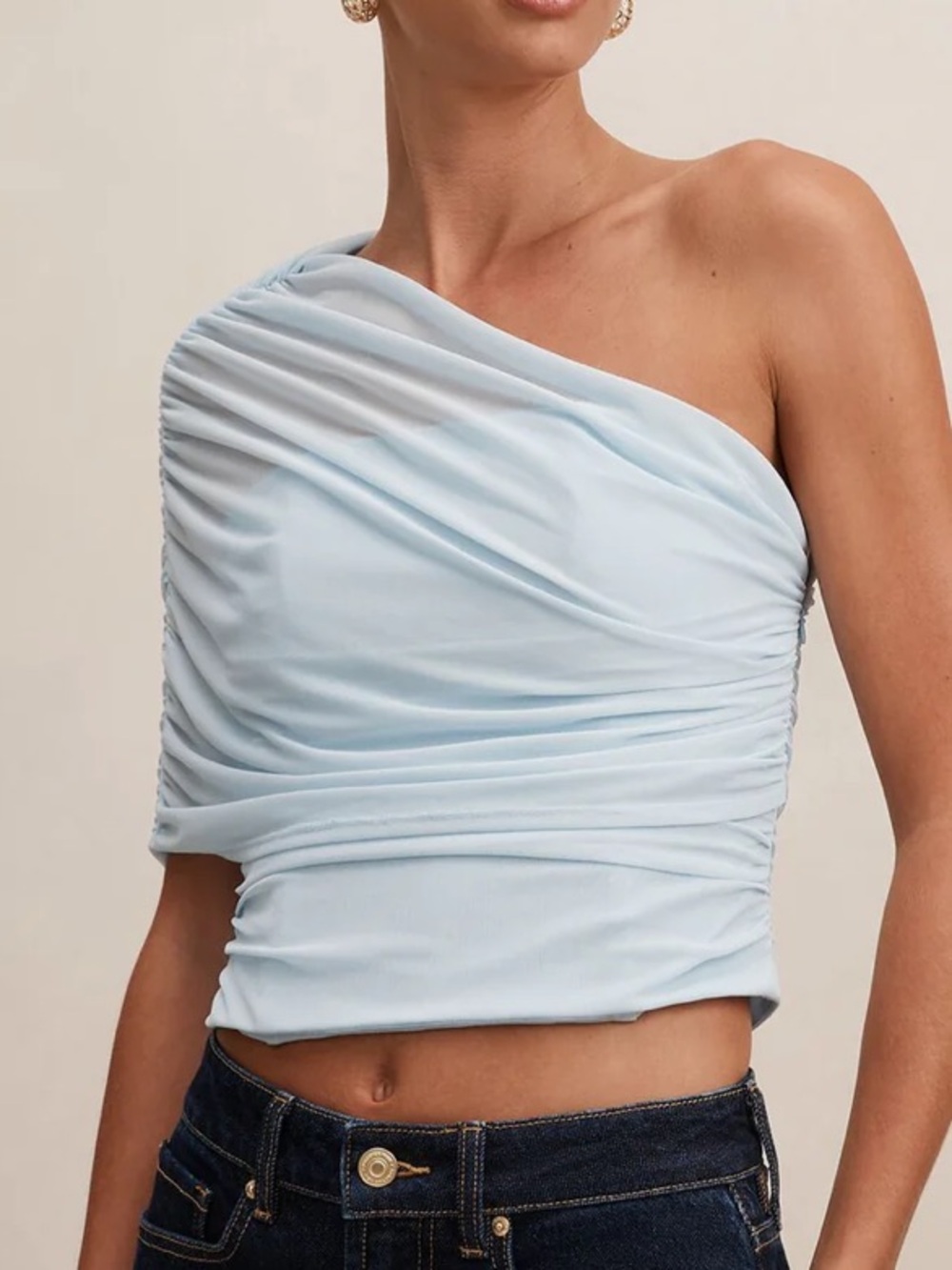 Samara Drape Mesh Corset Top